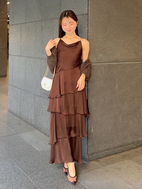 「SNIDEL（スナイデル）のアイテム（ショルダーバッグ）」を使った、SNIDELさん（レディース・160cm）の春コーディネート