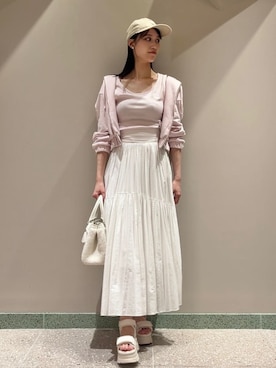 「SNIDEL（スナイデル）のアイテム（アクセサリー）」を使った、SNIDELさん（レディース・163cm）の夏コーディネート