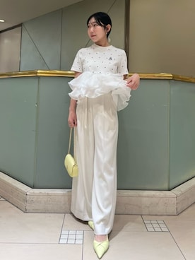 「SNIDEL（スナイデル）のアイテム（パンツ）」を使った、SNIDELさん（レディース・157cm）の春コーディネート