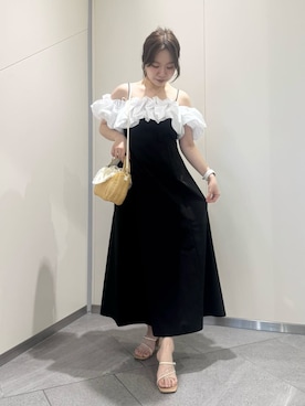 「SNIDEL（スナイデル）のアイテム（かごバッグ）」を使った、SNIDELさん（レディース・160cm）の夏コーディネート