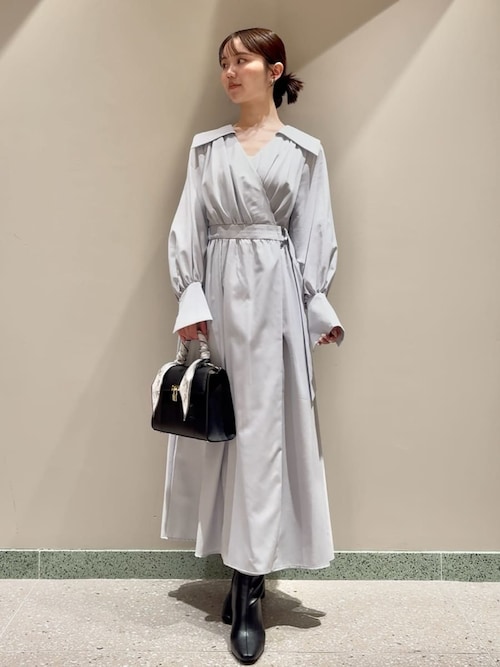 新品タグ付き カシュクールシャツワンピース サイズ1 前開き スナイデル 新品タグ付き カシュクールシャツワンピース サイズ1 前開き