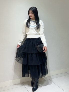 「SNIDEL（スナイデル）のアイテム（トップス）」を使った、SNIDELさん（レディース・158cm）の冬コーディネート