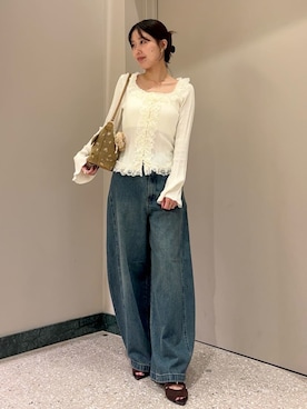 「SNIDEL（スナイデル）のアイテム（トップス）」を使った、SNIDELさん（レディース・158cm）の夏コーディネート