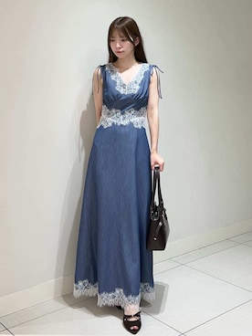 「SNIDEL（スナイデル）のアイテム（ワンピース/ドレス）」を使った、SNIDELさん（レディース・155cm）の夏コーディネート