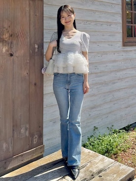 「SNIDEL（スナイデル）のアイテム（パンツ）」を使った、SNIDELさん（レディース・160cm）の春コーディネート