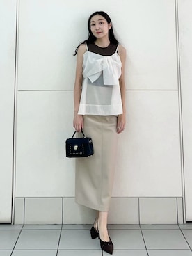 「骨格ナチュラル」｜SNIDELさん（レディース・165cm）の夏コーディネート