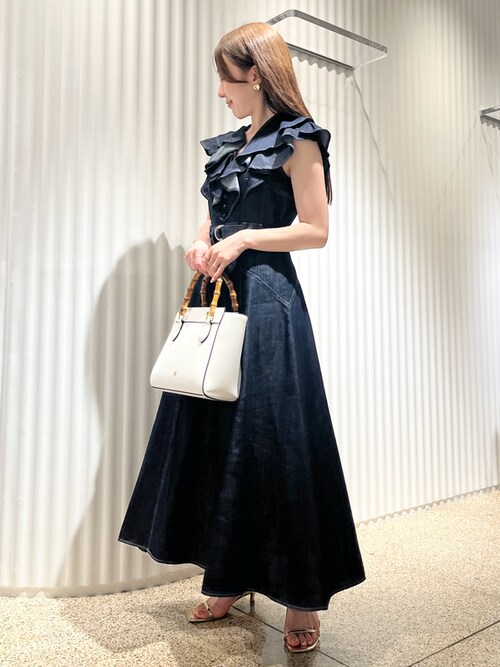 snidel デニムフリルワンピース （リリーブラウン LILY BROWN