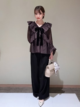 「SNIDEL（スナイデル）のアイテム（シューズ）」を使った、SNIDELさん（レディース・156cm）の秋コーディネート