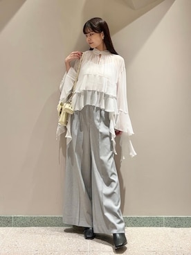 「肌見せ」｜SNIDELさん（レディース・165cm）の秋コーディネート