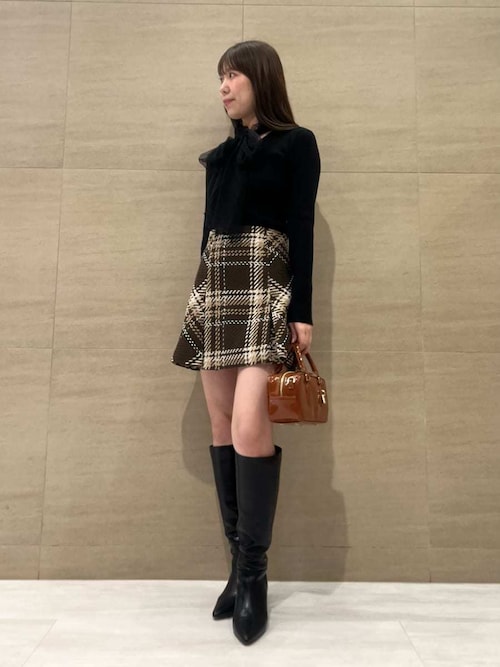 Sustainableロービングチェックミニスカート（スカート