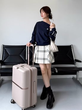 「アイテム（イヤリング、レッド系）」を使った、SNIDELさん（レディース・162cm）の夏コーディネート