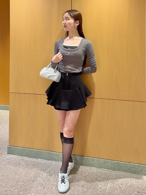 レイヤードフリルミニスカショーパン（その他パンツ）｜SNIDEL