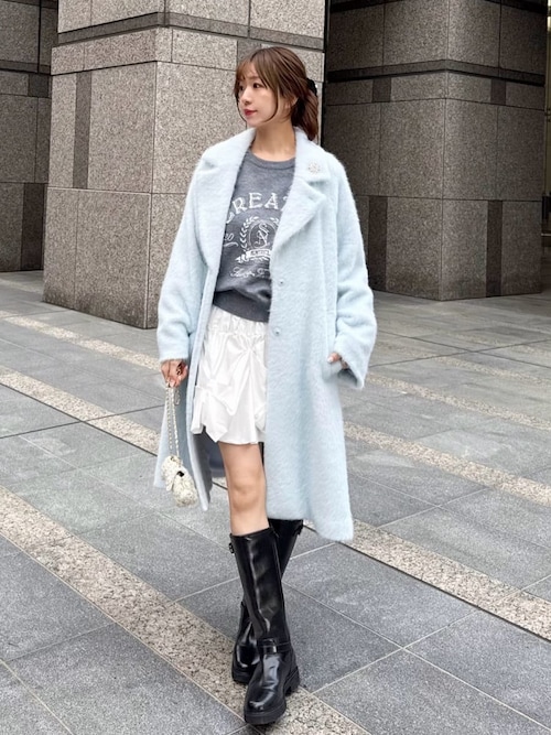 SNIDEL/ FILA ロゴニットプルオーバー SNIDEL（スナイデル） プルオーバーパーカー「FILAコラボ」 - ピンク