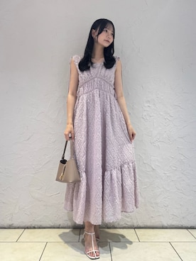 「アイテム（ワンピース/ドレス、ピンク系）」を使った、SNIDELさん（レディース・163cm）の夏コーディネート
