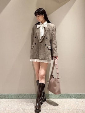 「アイテム（その他トップス、レッド系）」を使った、SNIDELさん（レディース・165cm）の秋コーディネート