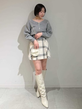 「SNIDEL（スナイデル）のアイテム（アクセサリー）」を使った、SNIDELさん（レディース・154cm）の冬コーディネート