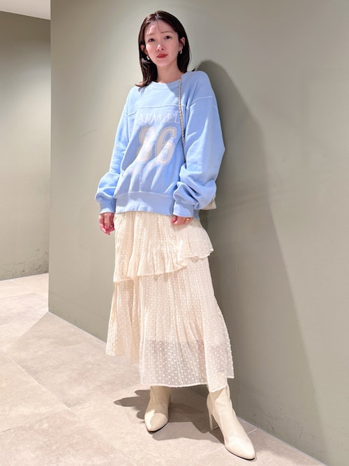 スナイデル　SNIDEL コットンティアードスカート　PNK　新品　2024aw SNIDEL（スナイデル）の「コットンシフォンティアードスカート