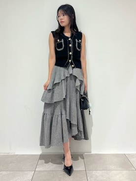 「アイテム（チャーム）」を使った、SNIDELさん（レディース・157cm）の夏コーディネート