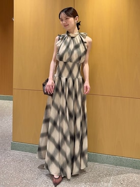 「SNIDEL（スナイデル）のアイテム（ワンピース）」を使った、SNIDELさん（レディース・160cm）の夏コーディネート