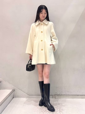 「アイテム（ステンカラーコート）」を使った、SNIDELさん（レディース・174cm）の秋コーディネート