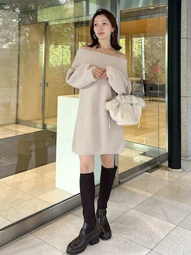 SNIDELさん(レディース・159cm)の冬コーディネート