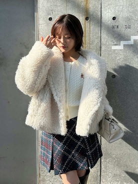 「SNIDEL（スナイデル）のアイテム（ジャケット/アウター）」を使った、SNIDELさん（レディース・153cm）の冬コーディネート