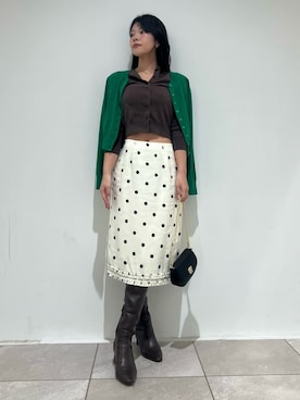 「SNIDEL（スナイデル）のアイテム（スカート）」を使った、SNIDELさん（レディース・157cm）の冬コーディネート