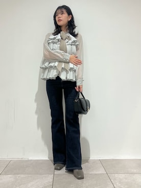 「SNIDEL（スナイデル）のアイテム（パンツ）」を使った、SNIDELさん（レディース・157cm）の冬コーディネート