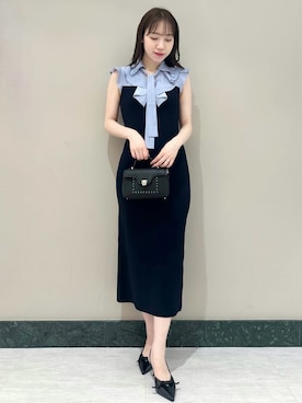 「ニットワンピース」｜SNIDELさん（レディース・162cm）の夏コーディネート