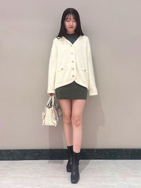 「アイテム（ノーカラージャケット）」を使った、SNIDELさん（レディース・174cm）の秋コーディネート