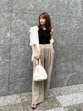 「シアー素材」｜SNIDELさん（レディース・153cm）の夏コーディネート