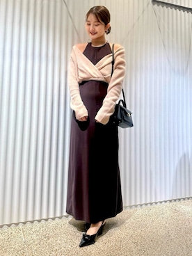 「アイテム（ワンピース、ピンク系）」を使った、SNIDELさん（レディース・153cm）の秋コーディネート