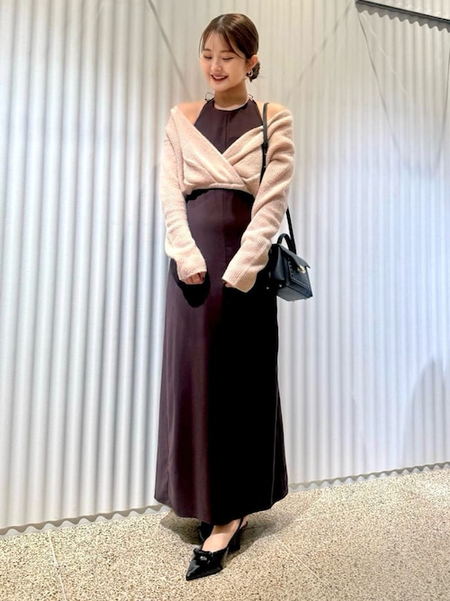 カシュクールニットセットホルターワンピース（ワンピース）｜SNIDEL