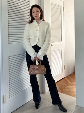 「SNIDEL（スナイデル）のフラップボストンバッグ（ボストンバッグ）」を使った、SNIDELさん（レディース・159cm）の秋コーディネート