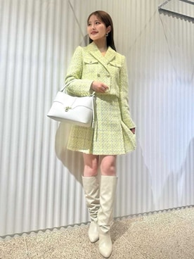 「SNIDEL（スナイデル）のアイテム（テーラードジャケット）」を使った、SNIDELさん（レディース・153cm）の春コーディネート