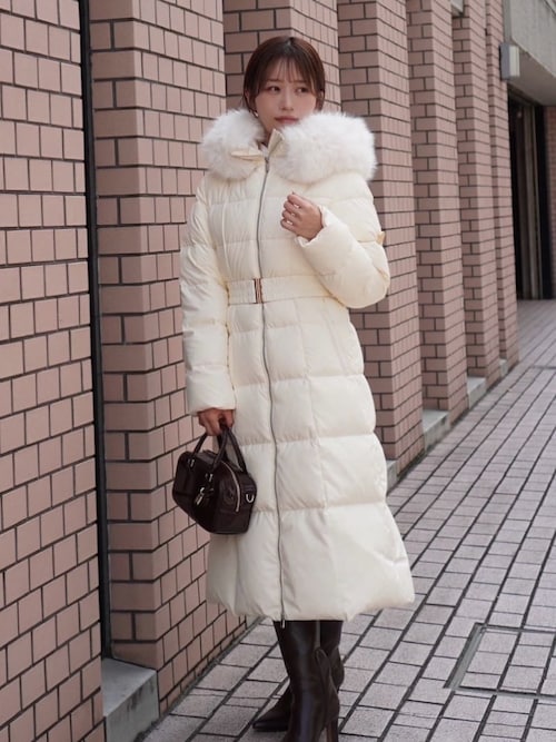 00サイズあり】スタイルアップフレンチダウンロングコート（ダウン