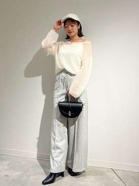 「SNIDEL（スナイデル）のアイテム（キャップ）」を使った、SNIDELさん（レディース・157cm）の秋コーディネート