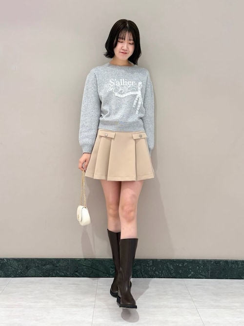 リボンモチーフジャガードニットプルオーバー（ニット/セーター