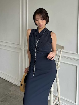 「SNIDEL（スナイデル）のアイテム（ワンピース/ドレス）」を使った、SNIDELさん（レディース・153cm）の夏コーディネート