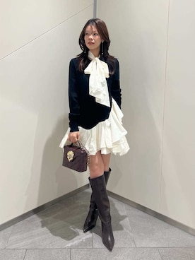 「SNIDEL（スナイデル）のアイテム（バッグ）」を使った、SNIDELさん（レディース・157cm）の秋コーディネート