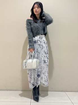 「SNIDEL（スナイデル）のアイテム（ブーツ）」を使った、SNIDELさん（レディース・157cm）の冬コーディネート