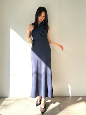 「SNIDEL（スナイデル）のアイテム（ワンピース/ドレス）」を使った、SNIDELさん（レディース・161cm）の春コーディネート
