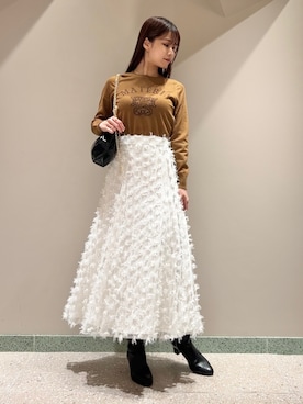 「SNIDEL（スナイデル）のアイテム（ブーツ）」を使った、SNIDELさん（レディース・165cm）の冬コーディネート