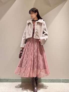 「アイテム（ドレス）」を使った、SNIDELさん（レディース・165cm）の秋コーディネート