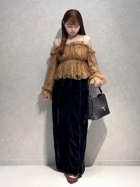 「SNIDEL（スナイデル）のアイテム（トップス）」を使った、SNIDELさん（レディース・156cm）の秋コーディネート