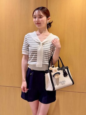 「SNIDEL（スナイデル）のアイテム（バッグ）」を使った、SNIDELさん（レディース・160cm）の夏コーディネート