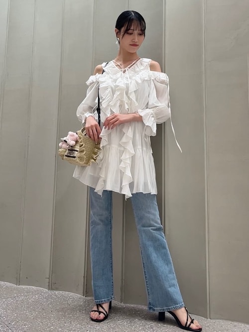 snidel ノースリフリルチュニック SNIDEL（スナイデル） フリルチュニック レディース : ZOZOTOWN Yahoo