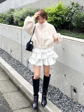 「SNIDEL（スナイデル）のアイテム（ブルゾン）」を使った、SNIDELさん（レディース・153cm）の秋コーディネート
