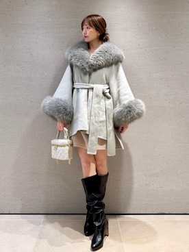 「アイテム（チェスターコート）」を使った、SNIDELさん（レディース・162cm）の秋コーディネート