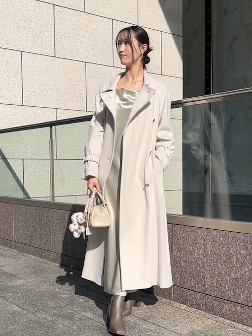 セール】ウールカシミヤスタンドカラーコート（チェスターコート